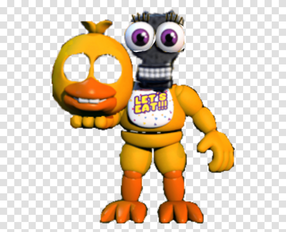 Chica Adventure Endo Head Chica From Fnaf World, Toy, Robot Transparent Png