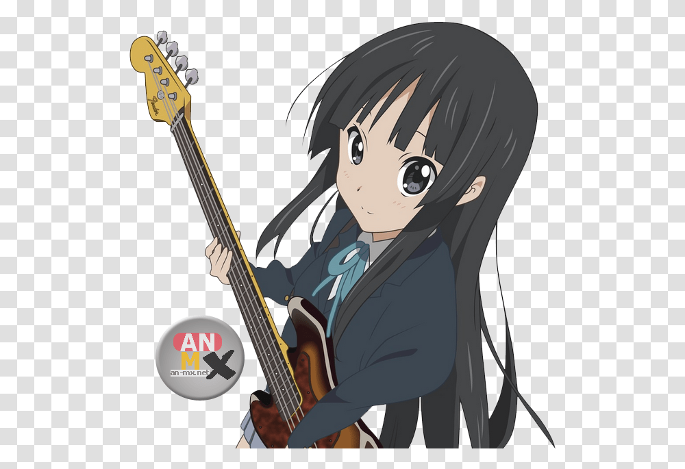 Chica Anime Photo K On Mio, Bass Guitar, Leisure Activities, Musical Instrument, Person Transparent Png