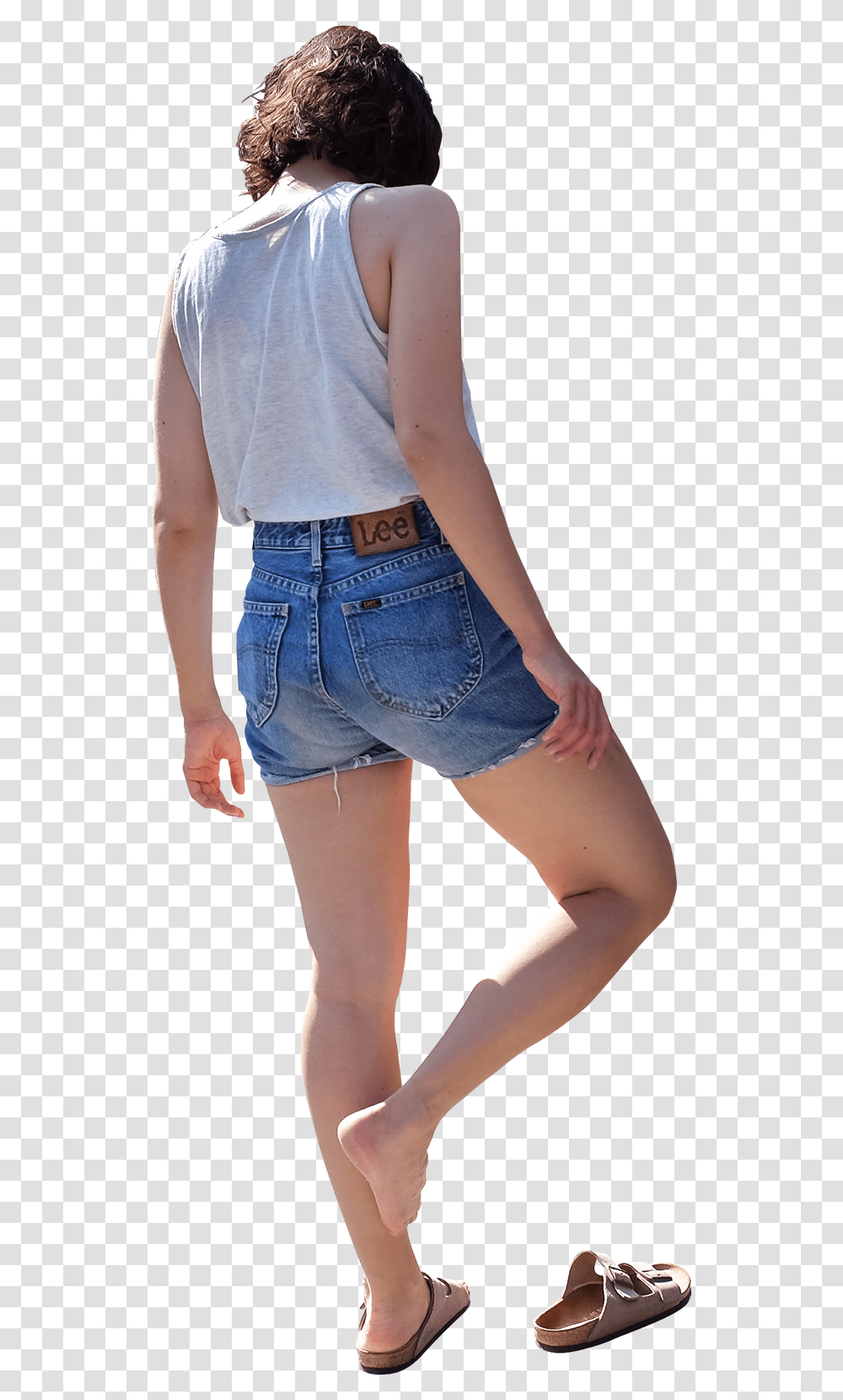 Chica Caminando De Espalda, Shorts, Person, Pants Transparent Png