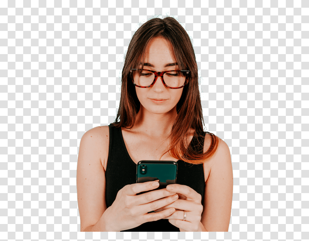 Chica Marketing, Person, Human, Mobile Phone, Electronics Transparent Png