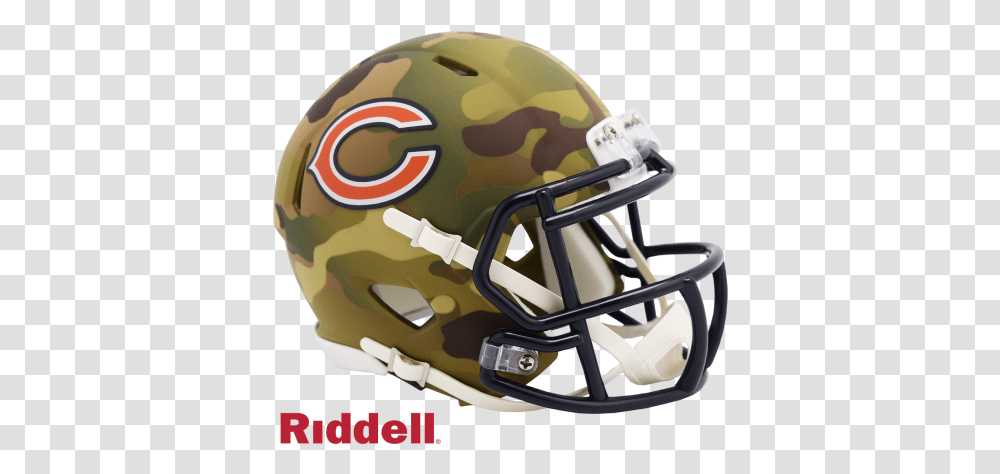 Chicago Bears Camo Mini Speed Football Helmet The Bears, Clothing, Apparel, American Football, Team Sport Transparent Png