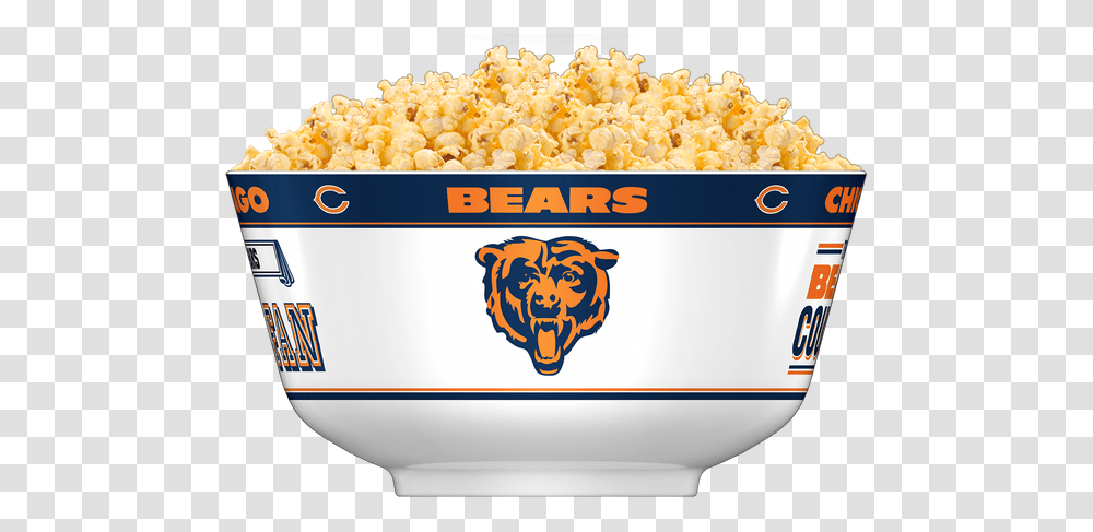 Chicago Bears, Food, Bowl, Popcorn, Snack Transparent Png