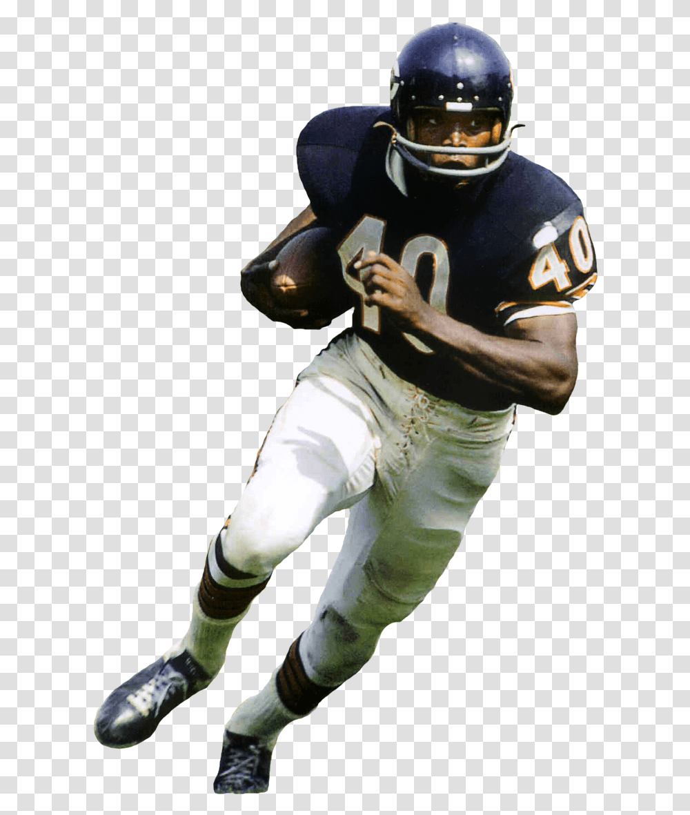 Chicago Bears Gale Sayers Chicago Bears Football, Clothing, Apparel, Helmet, Person Transparent Png