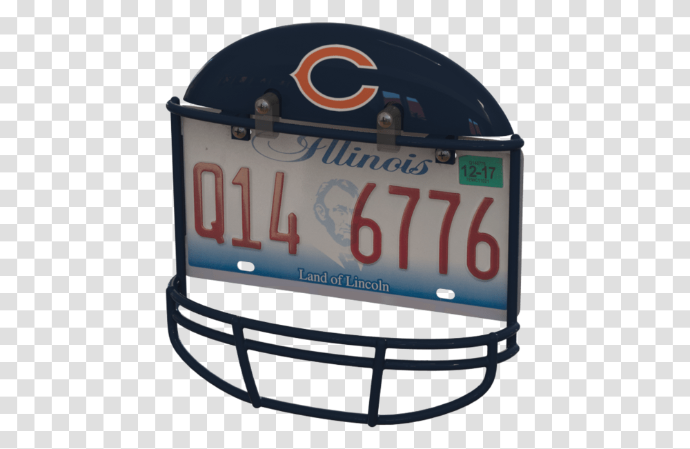 Chicago Bears License Plate Frame, Vehicle, Transportation, Helmet Transparent Png