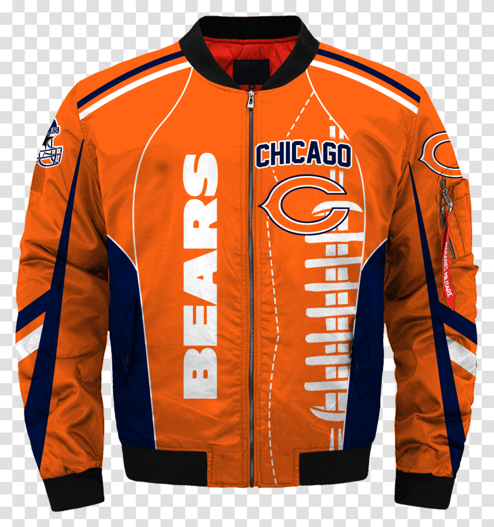Chicago Bears Logos Uniforms And Mascots, Apparel, Jacket, Coat Transparent Png