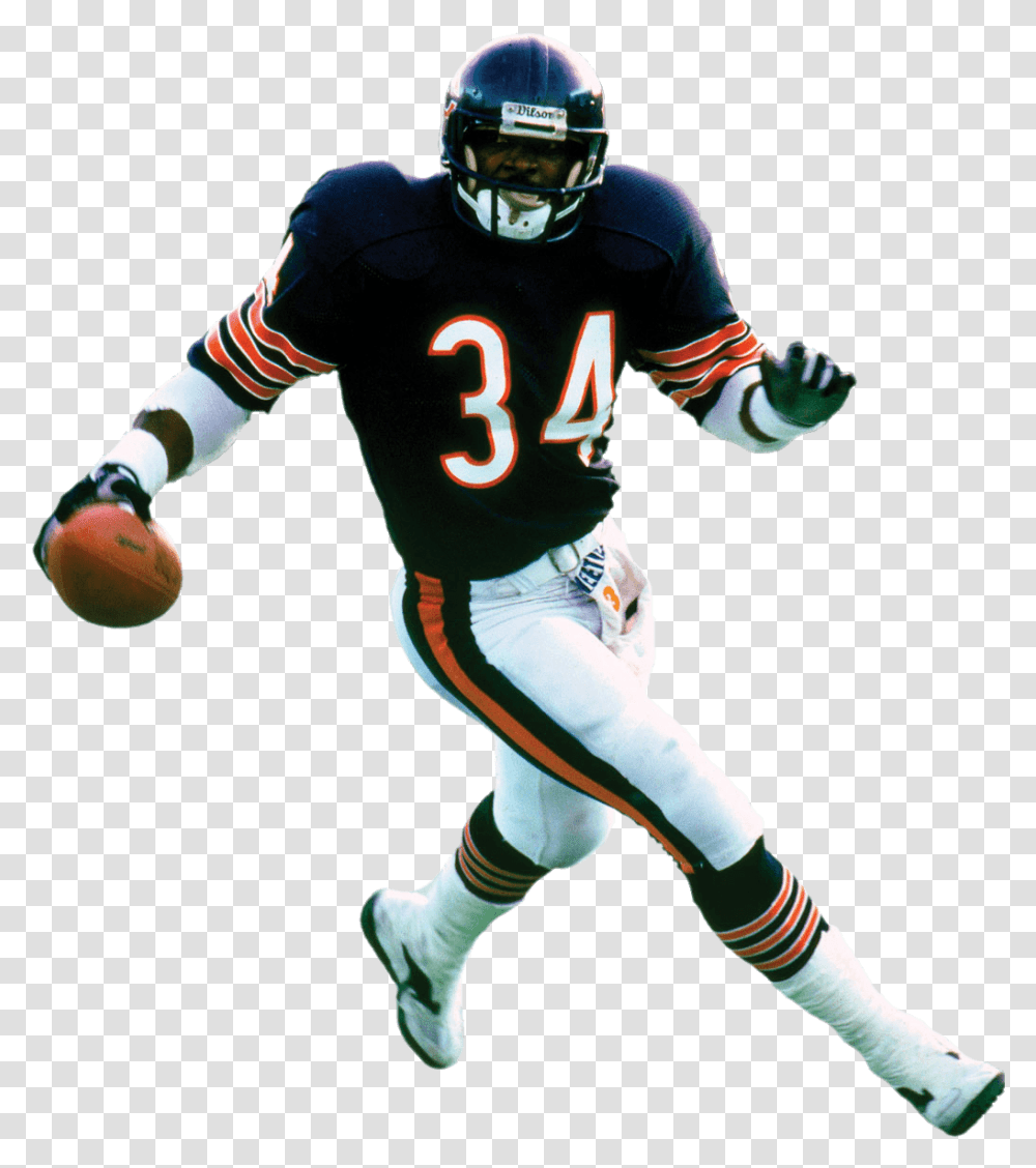 Chicago Bears Player Happy Birthday Walter Payton, Helmet, Clothing, Apparel, Person Transparent Png