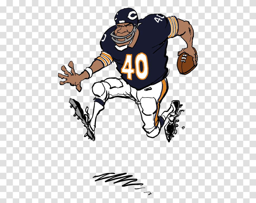 Chicago Bears Players Cartoon Chicago Bears Player, Person, Helmet, People Transparent Png