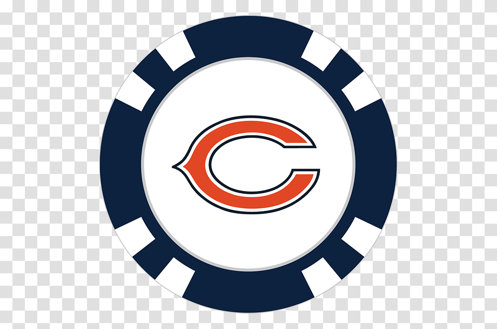 Chicago Bears Poker Chip Ball Marker, Logo, Trademark Transparent Png