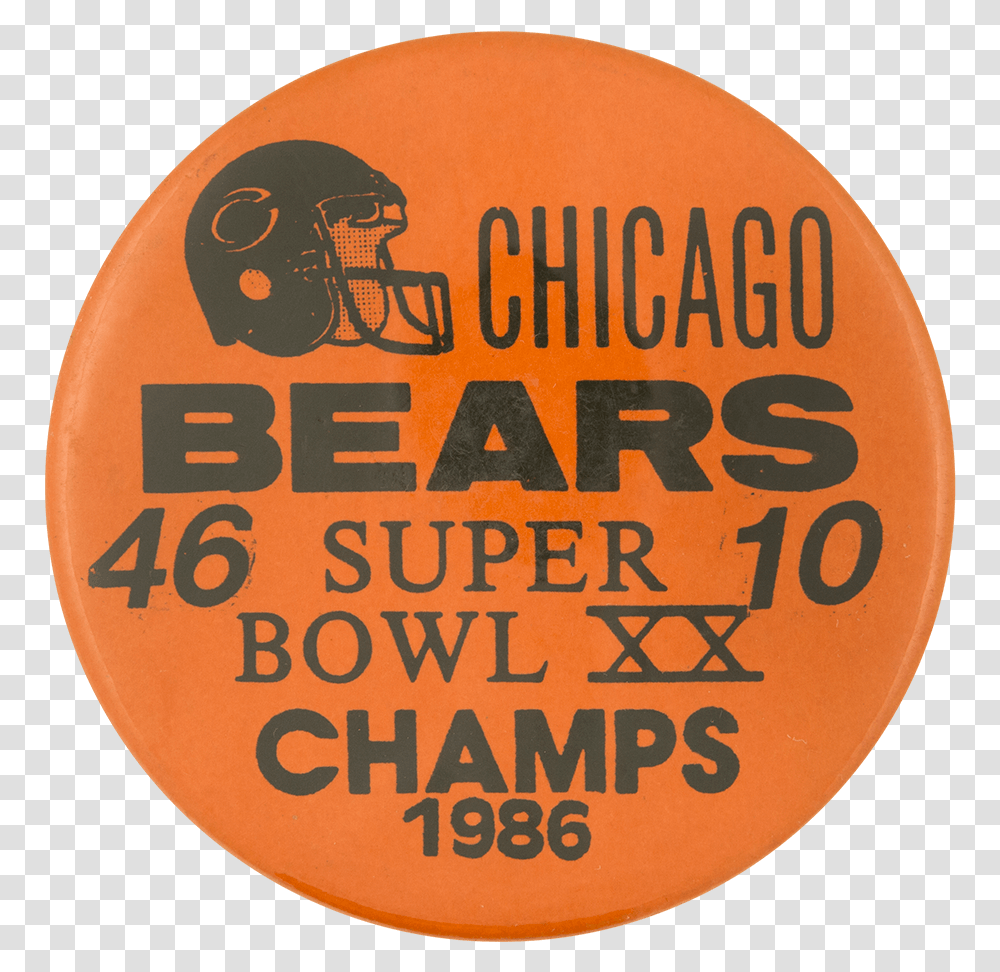 Chicago Bears Super Bowl Xx Busy Beaver Button Museum Circle, Word, Logo, Symbol, Trademark Transparent Png