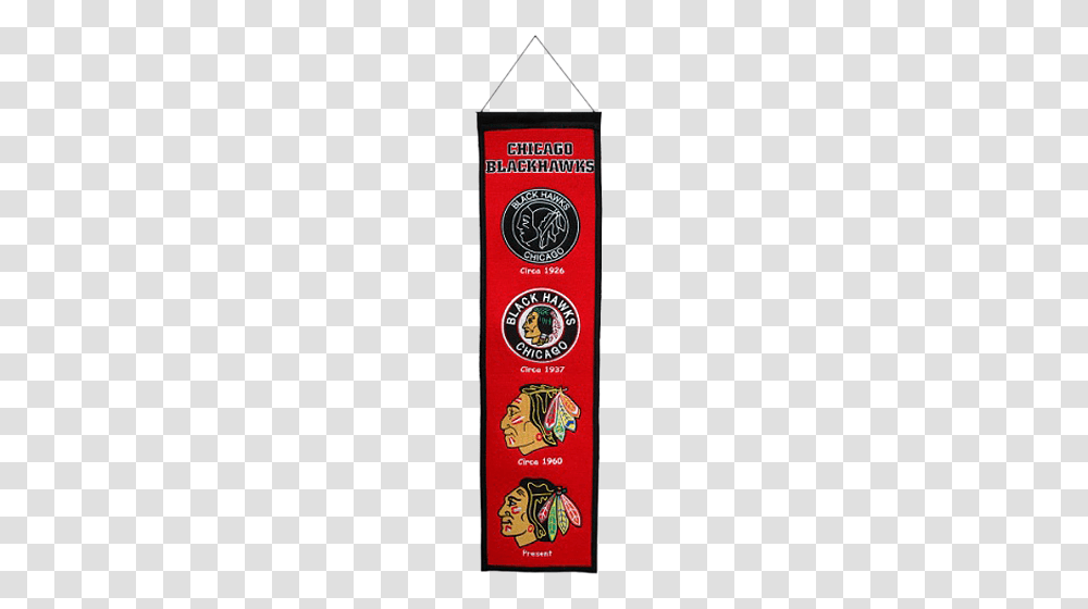 Chicago Blackhawks Logo Evolution Heritage Banner, Incense, Sash, Shelf Transparent Png