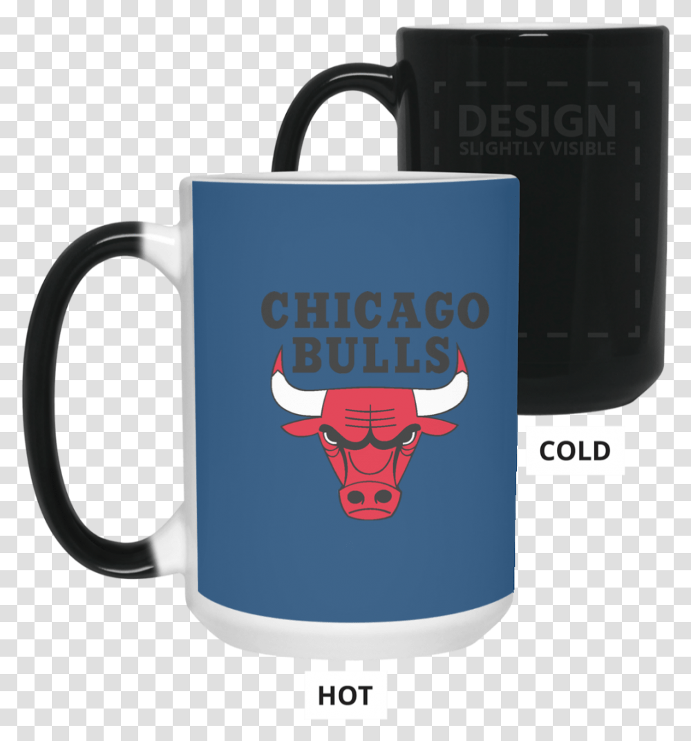 Chicago Bulls Logo Basketball Cups 15 Oz Color Changing Mug Mug, Coffee Cup, Text, Latte, Beverage Transparent Png
