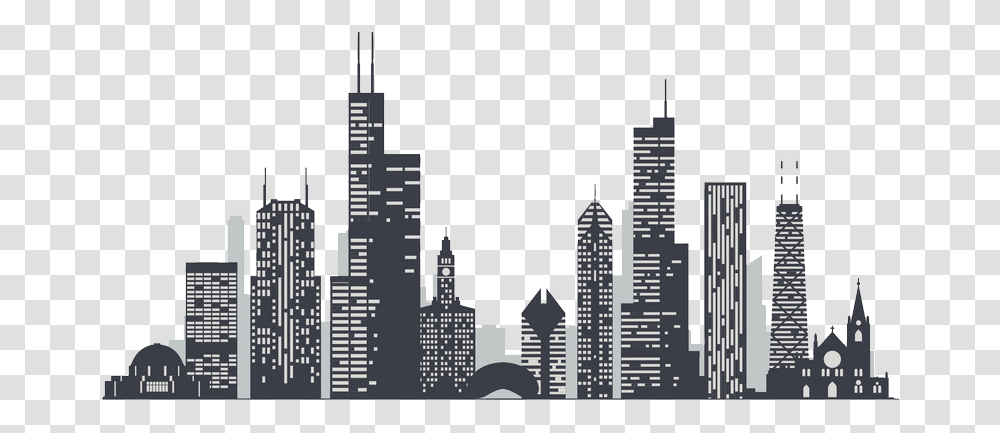 Chicago Cityscape, Urban, Building, High Rise, Metropolis Transparent Png