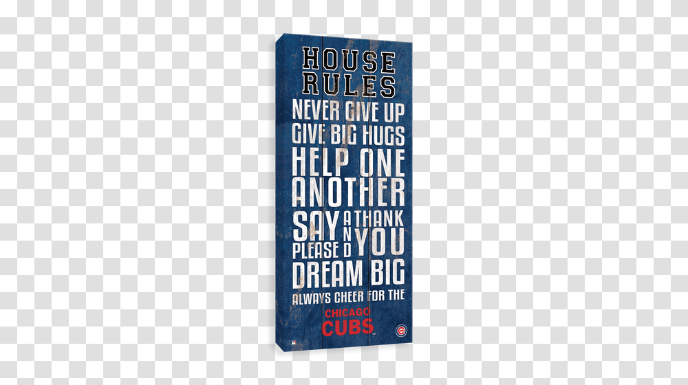 Chicago Cubs House Rules, Sign, Advertisement Transparent Png