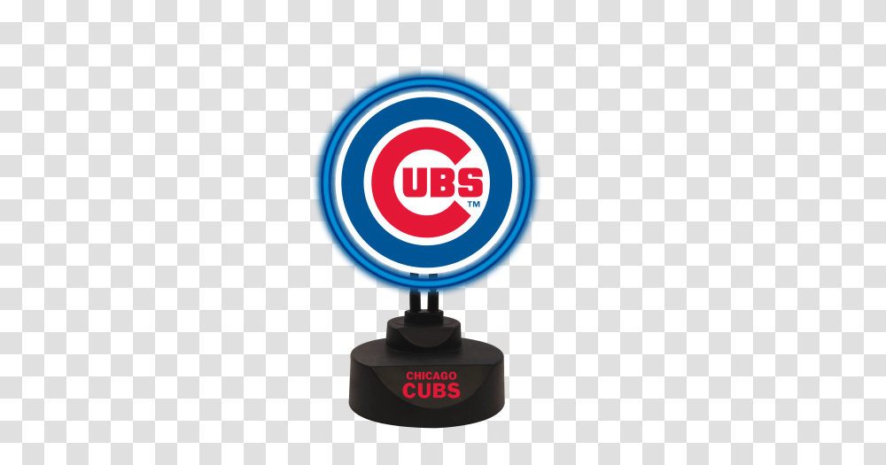 Chicago Cubs Team Logo Neon Sports Merchandise, Lamp, Light, Clock, Digital Clock Transparent Png