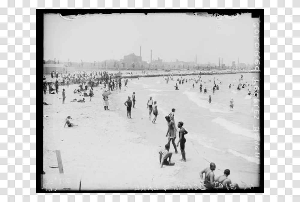 Chicago Daily News 31st Street Beach 1931 Monochrome, Person, Nature, Outdoors, People Transparent Png