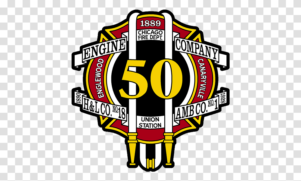 Chicago Fd Engine 50s Decal Chicago Fire Department, Logo, Symbol, Label, Text Transparent Png