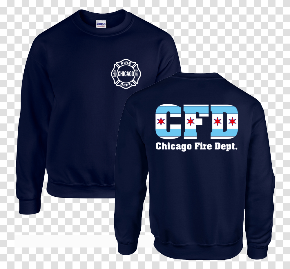 Chicago Fire Logo Camisetas De Chicago Fire 850008 Long Sleeve, Clothing, Apparel, Sweatshirt, Sweater Transparent Png