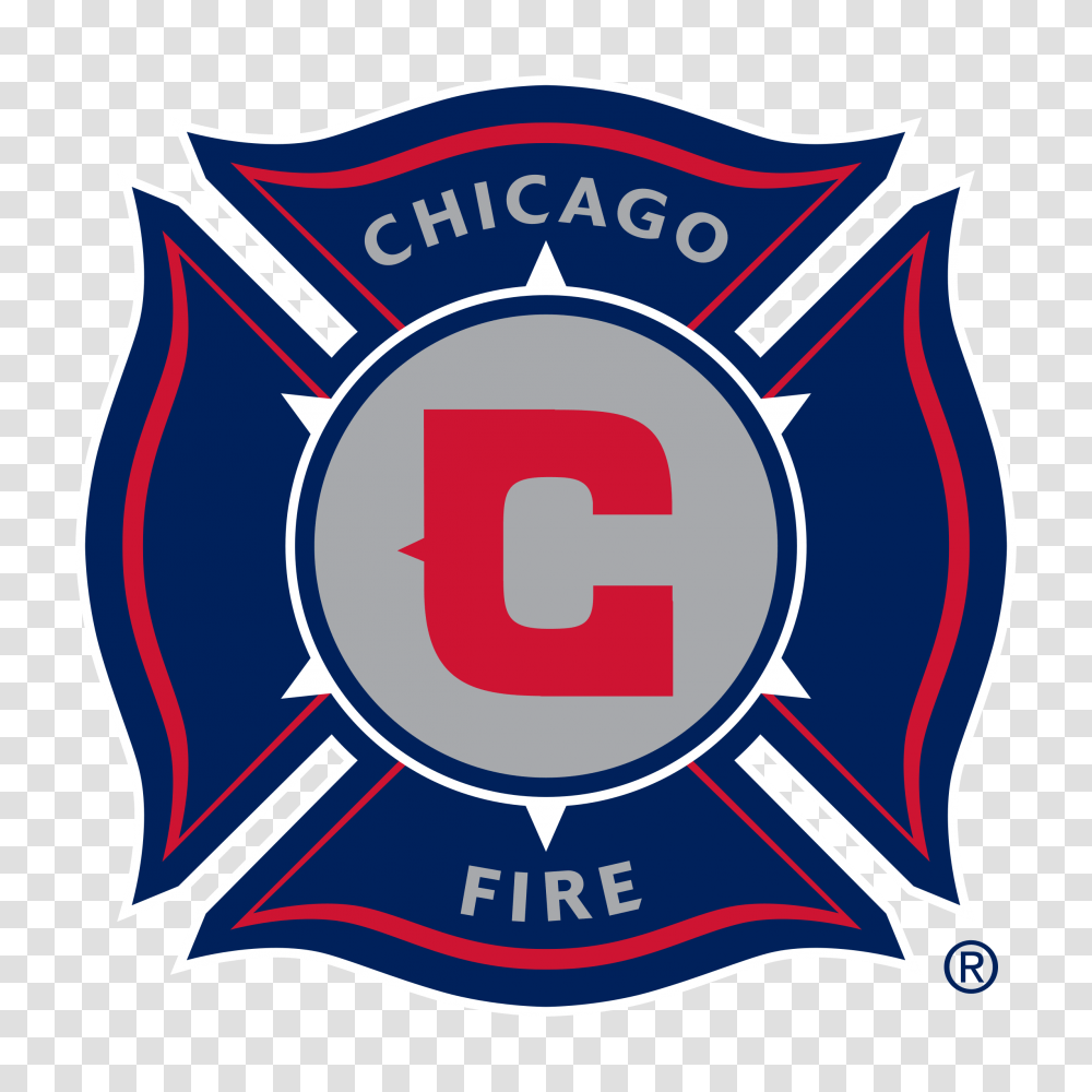 Chicago Fire Logo Chicago Fire Soccer Logo, Symbol, Trademark, First Aid, Emblem Transparent Png