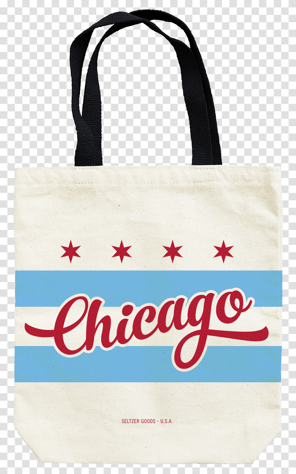 Chicago Flag Tote Tote Bag, Shopping Bag, Beverage, Drink Transparent Png