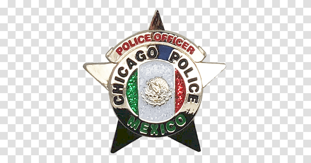 Chicago Police Department Star Lapel Badge, Logo, Symbol, Trademark, Wristwatch Transparent Png