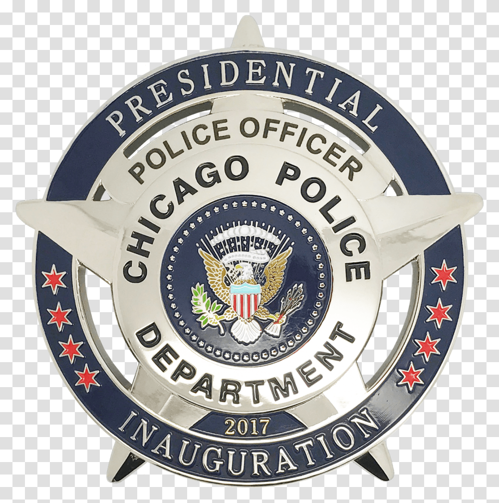 Chicago Police Star Presidential Inaguration Badge Chicago Police Rank, Logo, Trademark, Clock Tower Transparent Png