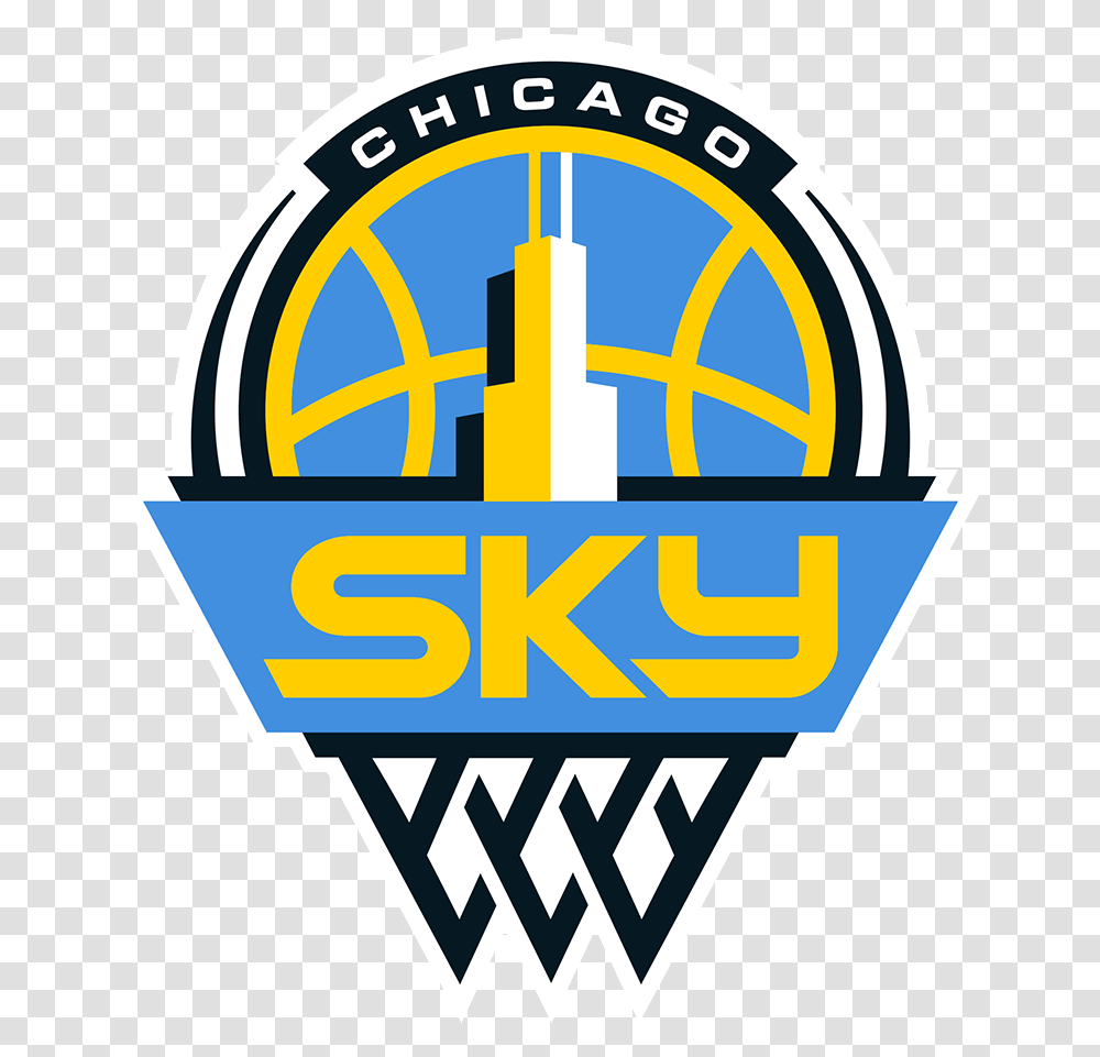 Chicago Sky Primary Logo Women's National Basketball Chicago Sky Logo, Graphics, Art, Symbol, Light Transparent Png