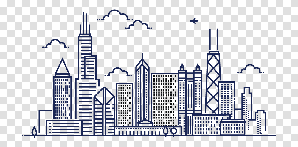 Chicago Skyline, Building, Urban, Architecture, City Transparent Png
