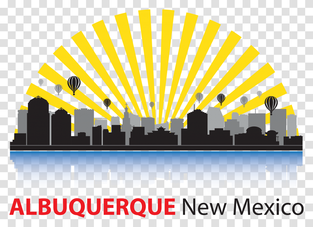 Chicago Skyline Clipart Albuquerque New Mexico, Construction Crane, Transportation, Vehicle, Outdoors Transparent Png