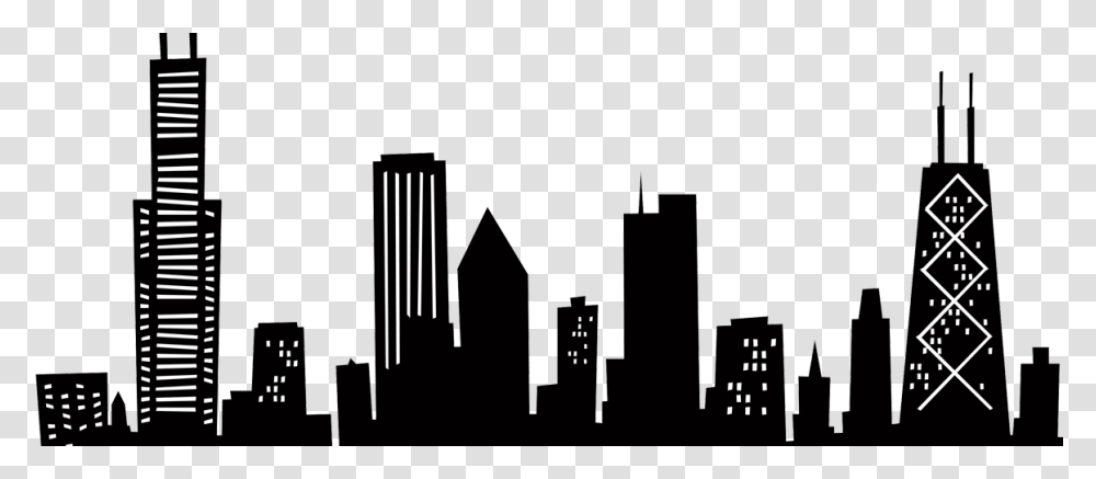 Chicago Skyline Drawing, Building, Architecture, Brick Transparent Png
