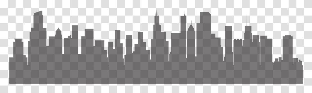Chicago Skyline Silhouette, Gray, World Of Warcraft Transparent Png
