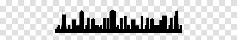 Chicago Skyline Stencil Chicago, Gray, World Of Warcraft Transparent Png