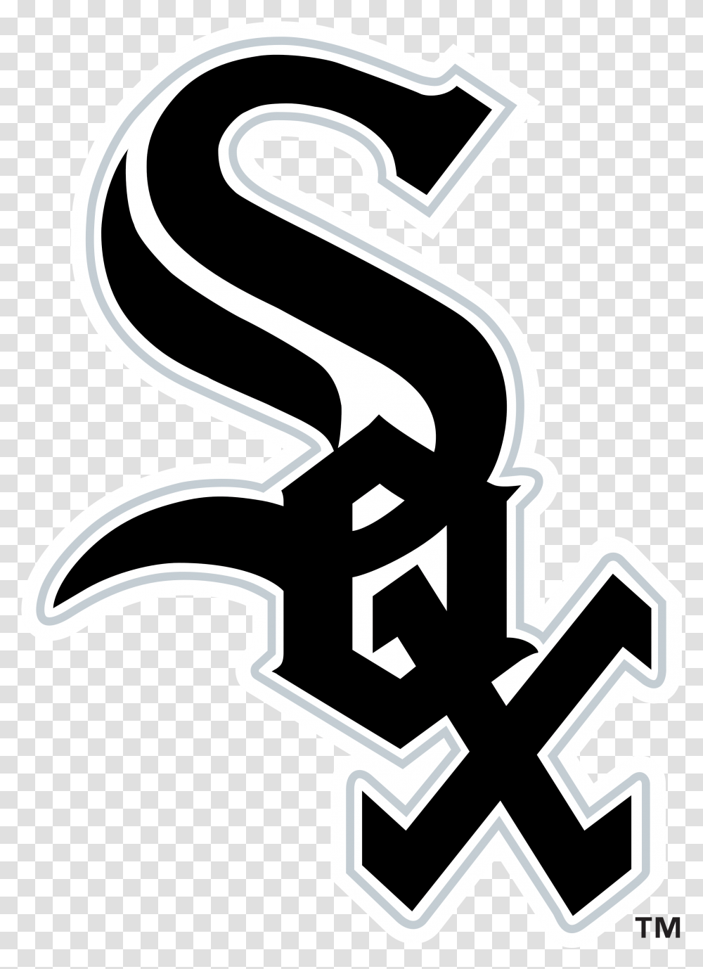 Chicago White Sox Logo Black White Sox Logo, Cross, Hook Transparent Png