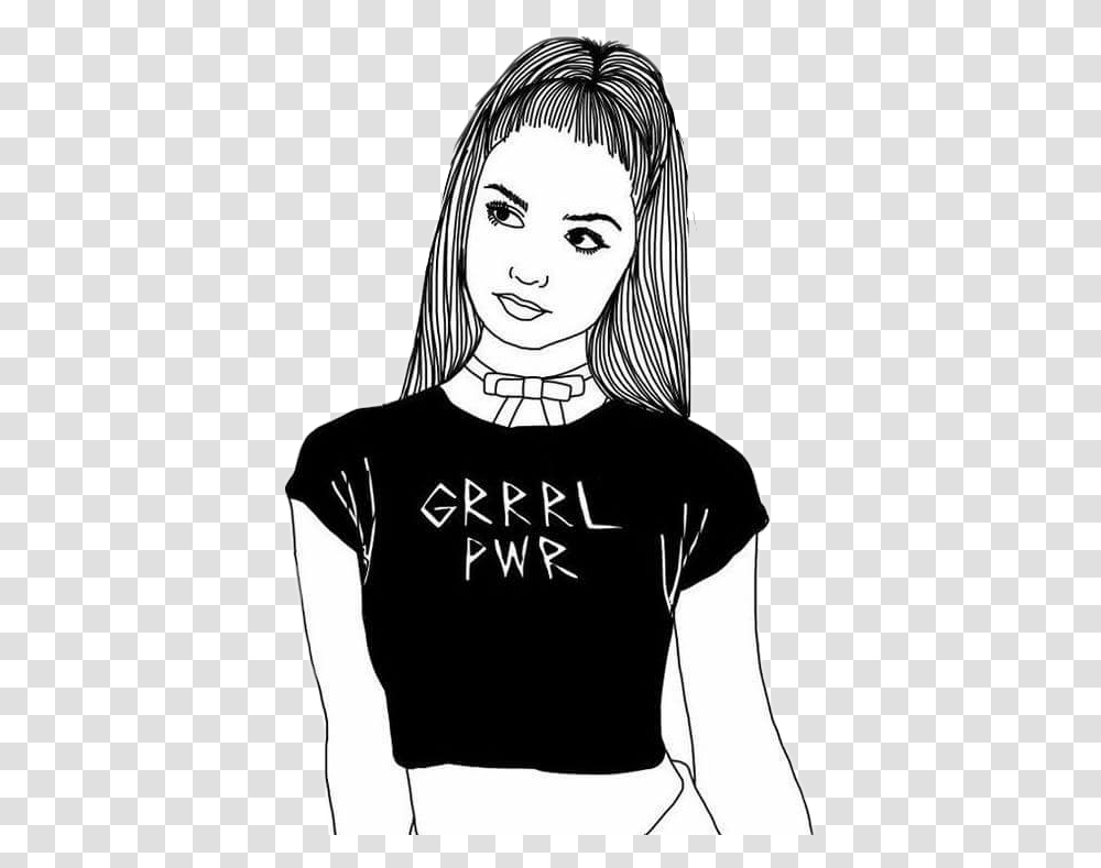 Chicas Tumblr Bad Girl Girl Outline, Apparel, Person, Human Transparent Png