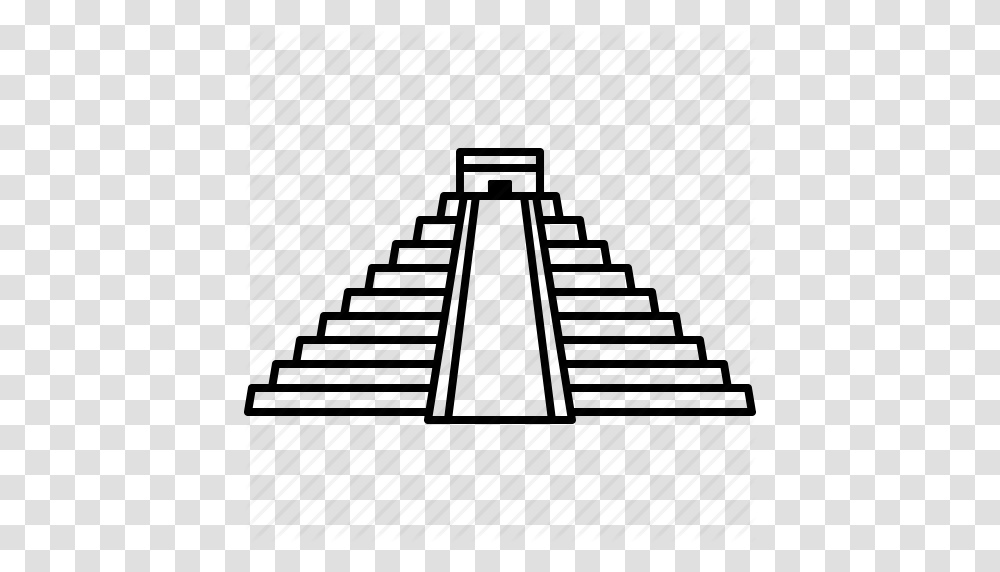 Chichen El Castillo Itza Landmark Monument Pyramid Ziggurat Icon, Architecture, Building, Triangle, Metropolis Transparent Png