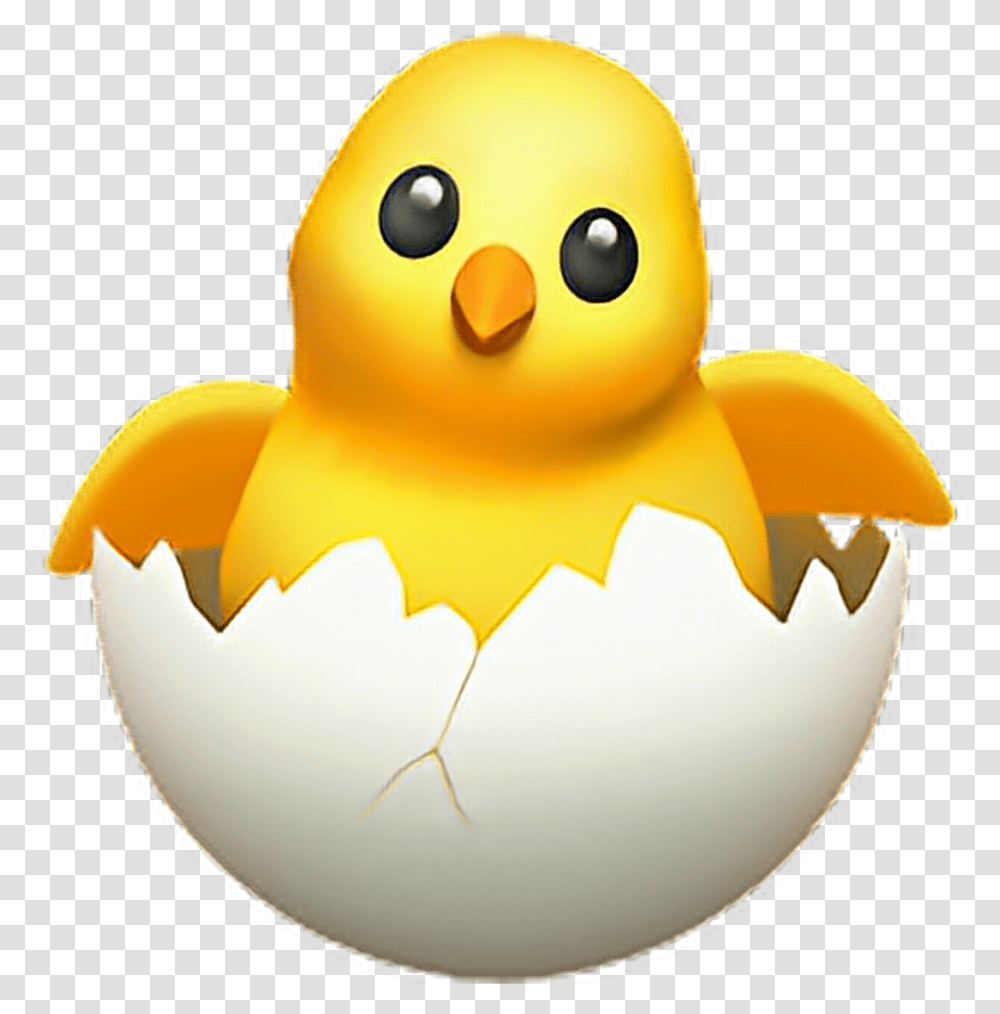 Chick Egg Hatching Chick Emoji Iphone Apple Hatching Chick Emoji, Toy, Food, Animal, Bird Transparent Png