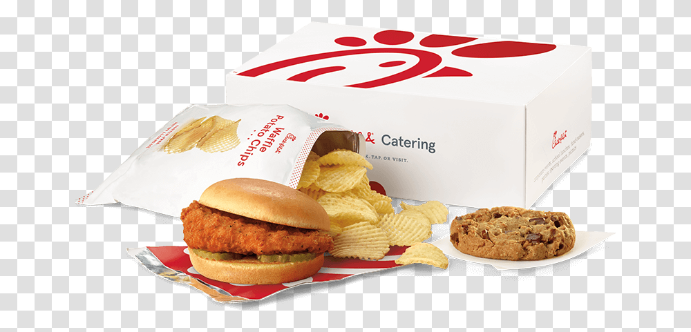 Chick Fil A Chicken Sandwich Packaged Meal, Burger, Food, Snack, Fries Transparent Png