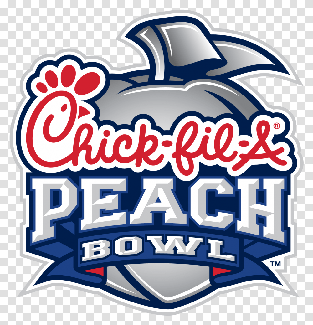 Chick Fil A Peach Bowl Logo Chick Fil A Peach Bowl Logo, Label, Sweets, Food Transparent Png