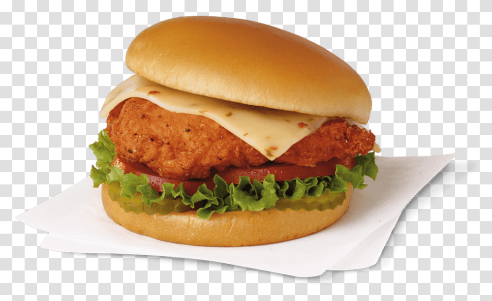 Chick Fil A Spicy Deluxe Sandwich, Burger, Food Transparent Png