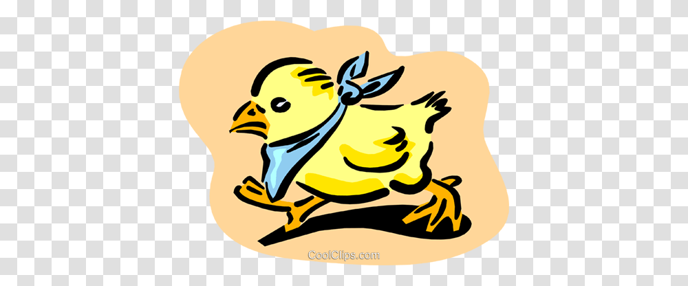 Chick In Bib Royalty Free Vector Clip Art Illustration, Animal, Bird, Apparel Transparent Png