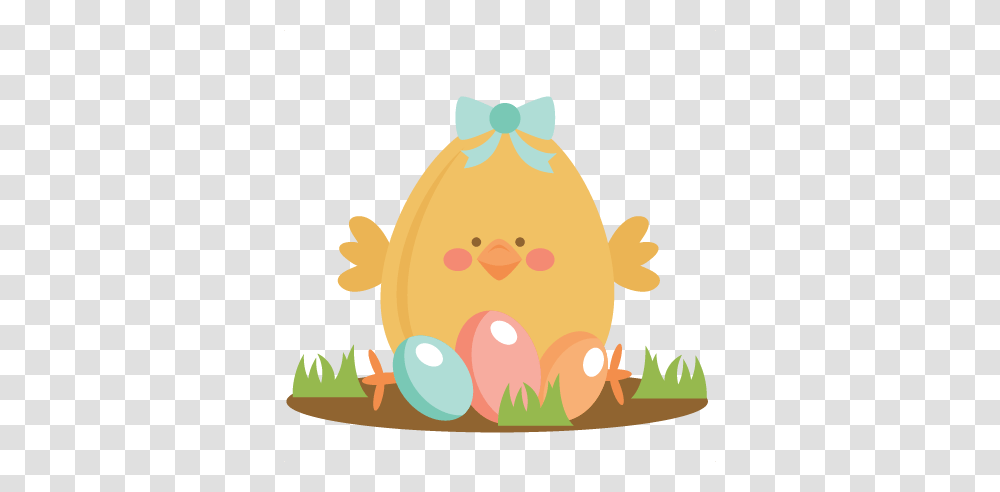Chick In Grass Basket Scrapbook Cute Clipart, Sweets, Food, Animal, Egg Transparent Png