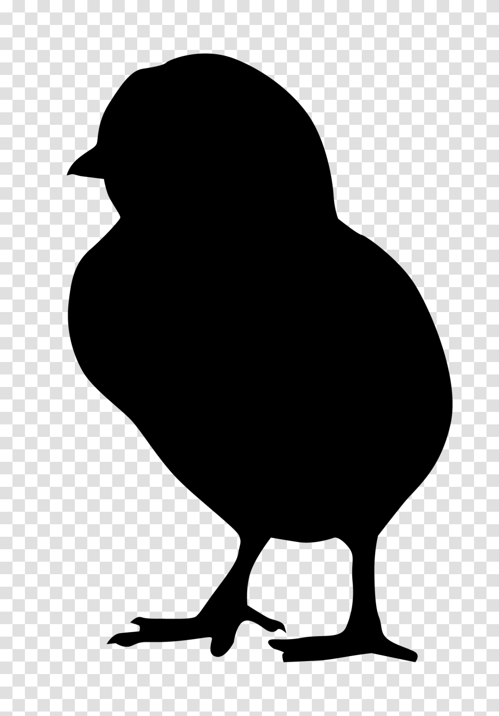 Chick Silhouette, Cross, Stencil Transparent Png