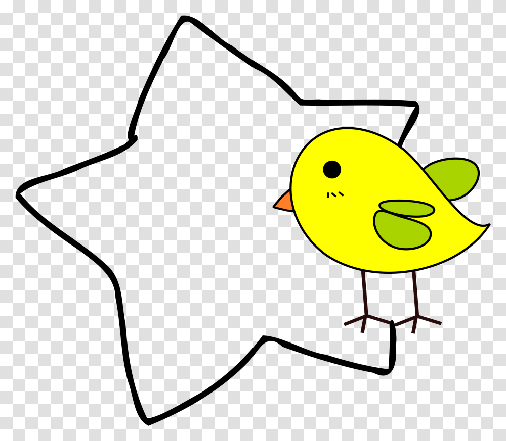 Chick With A Star For Memo Clip Arts Memo Clipart, Animal, Bird, Poultry, Fowl Transparent Png