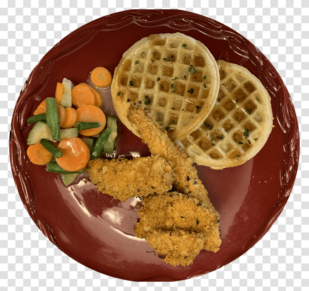 Chicken And Waffles, Food, Dish, Meal, Sweets Transparent Png