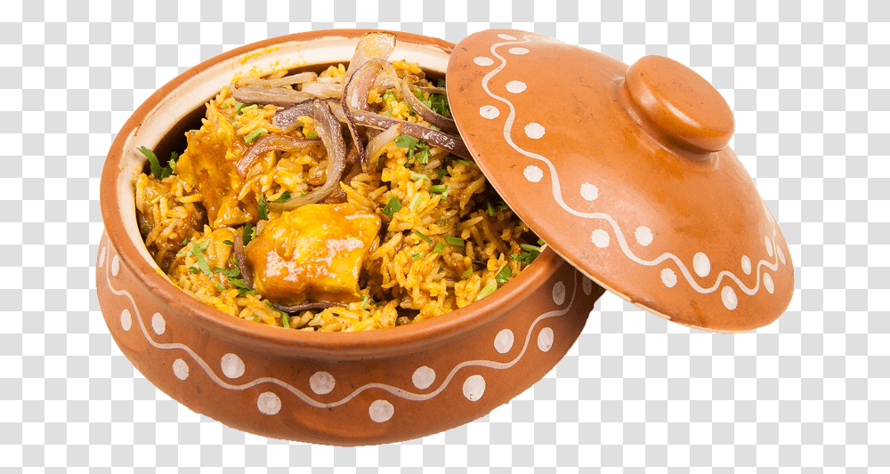 Chicken Biryani In Pot, Plant, Meal, Food, Dish Transparent Png