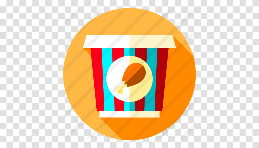 Chicken Bucket Free Food Icons Circle, Sweets, Label, Text, Beverage Transparent Png