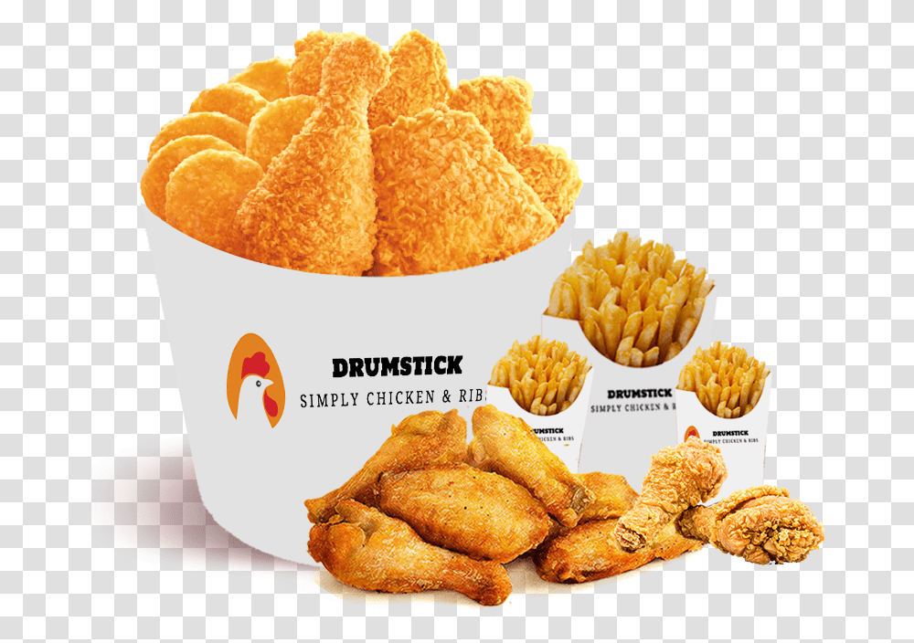 Chicken Bucket, Fried Chicken, Food, Nuggets, Fries Transparent Png