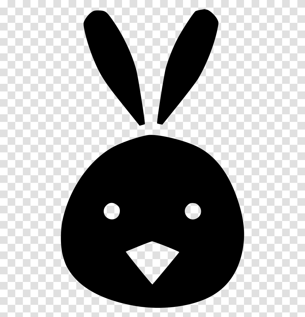 Chicken Bunny Ears Cute Chickling Rabbit Bunny Rabbit Icon, Silhouette, Stencil, Texture Transparent Png