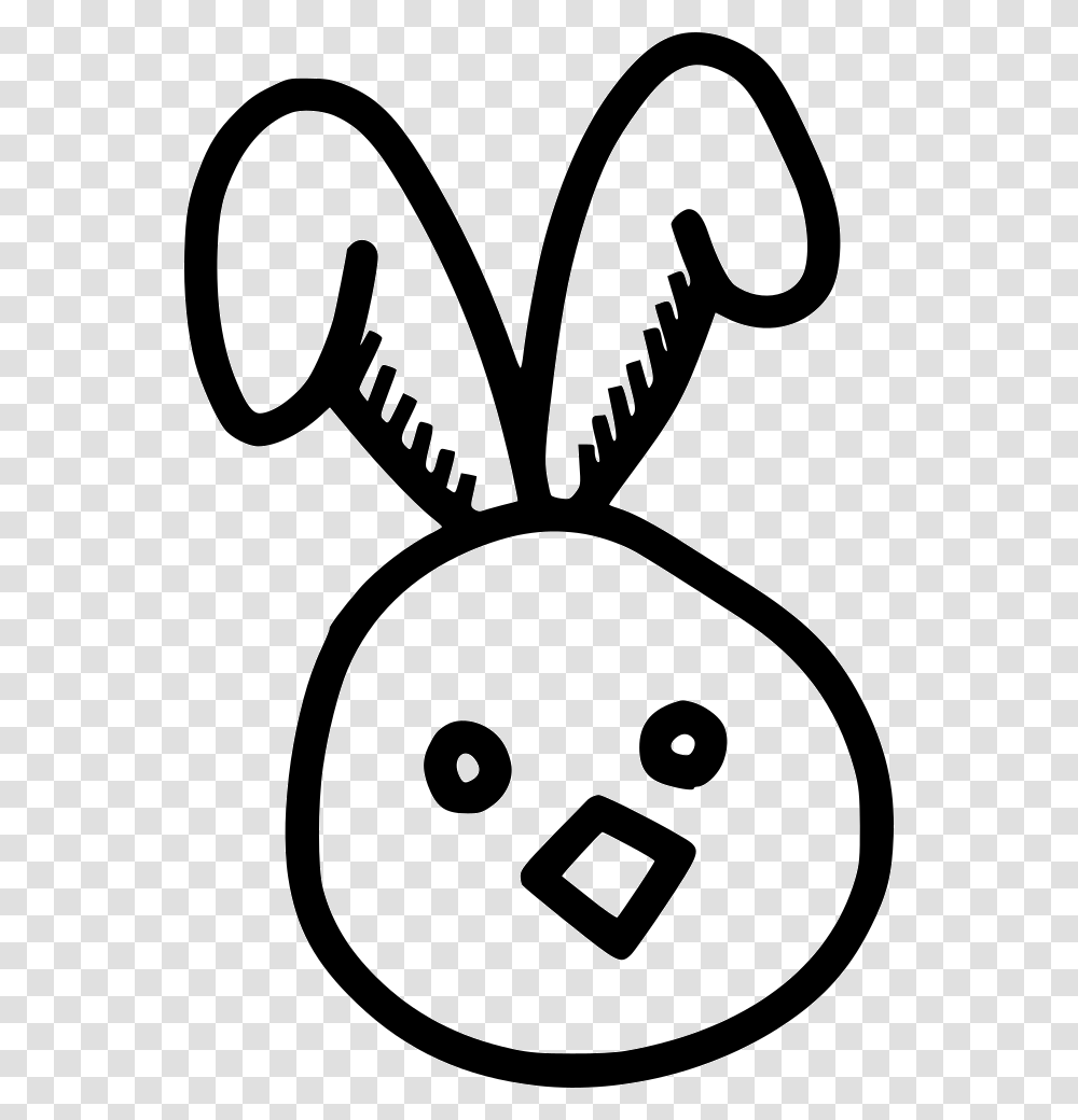 Chicken Bunny Ears Cute Chickling Rabbit, Stencil, Bag, Label Transparent Png