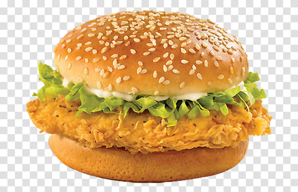 Chicken Burger Clipart Chicken Burger, Food, Sesame, Seasoning Transparent Png