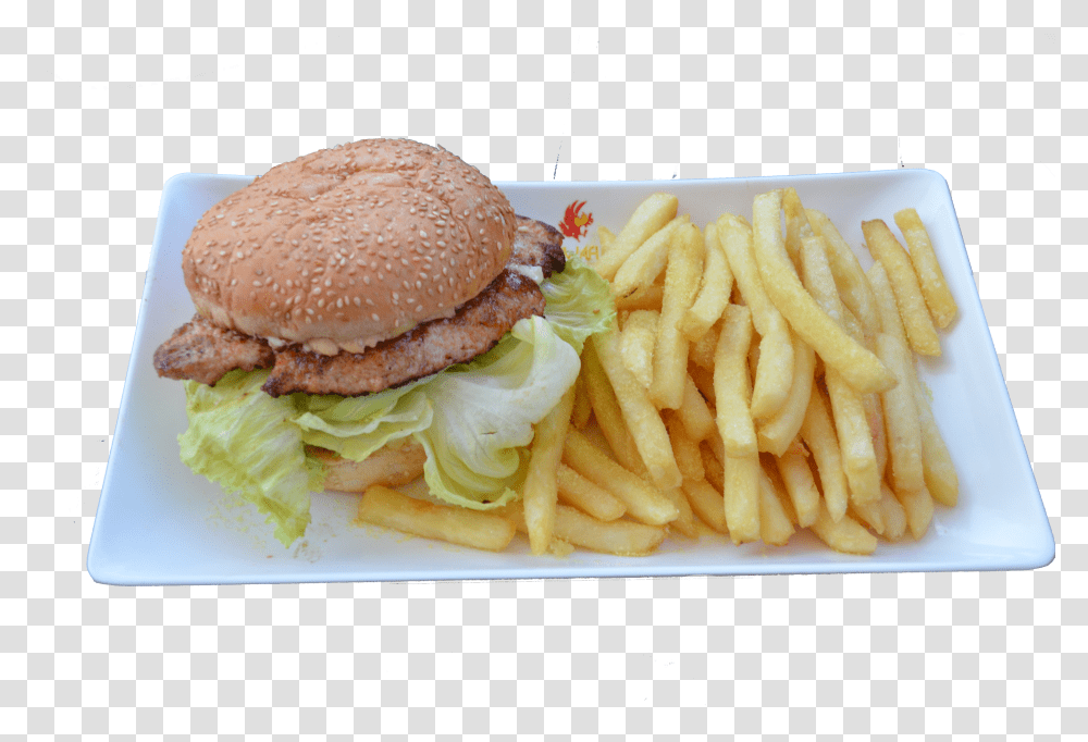 Chicken Burger, Food, Fries Transparent Png